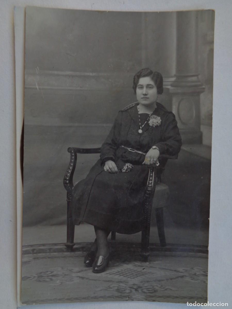 Antique Photography: PRECIOSA FOTO DE ESTUDIO DE SE&Ntilde;ORITA, PRINCPIOS DE SIGLO