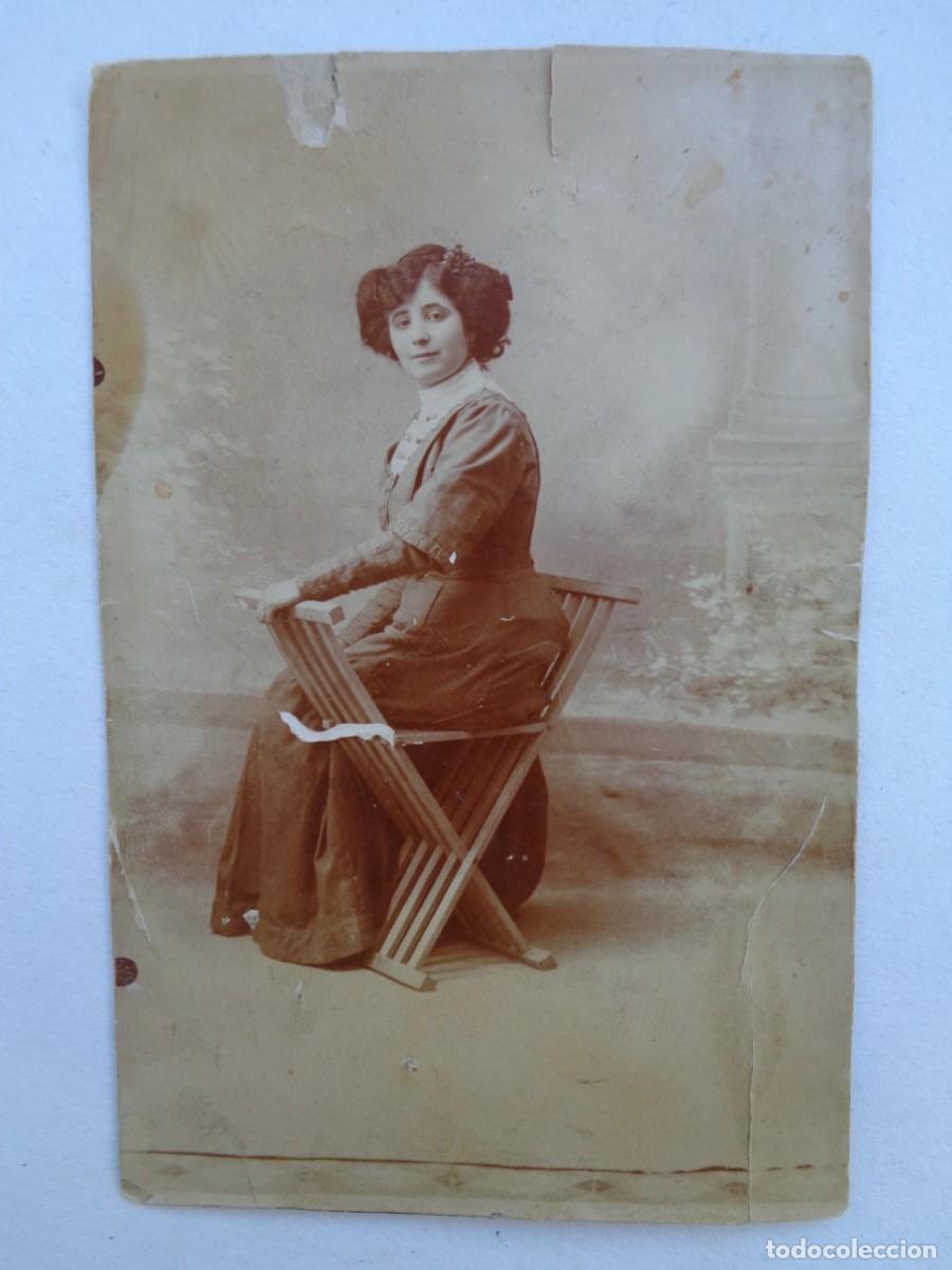 Fotografia antica: PRECIOSA FOTO DE ESTUDIO DE SE&Ntilde;ORITA, FINES DEL XIX O PRINCPIOS DE SIGLO XX