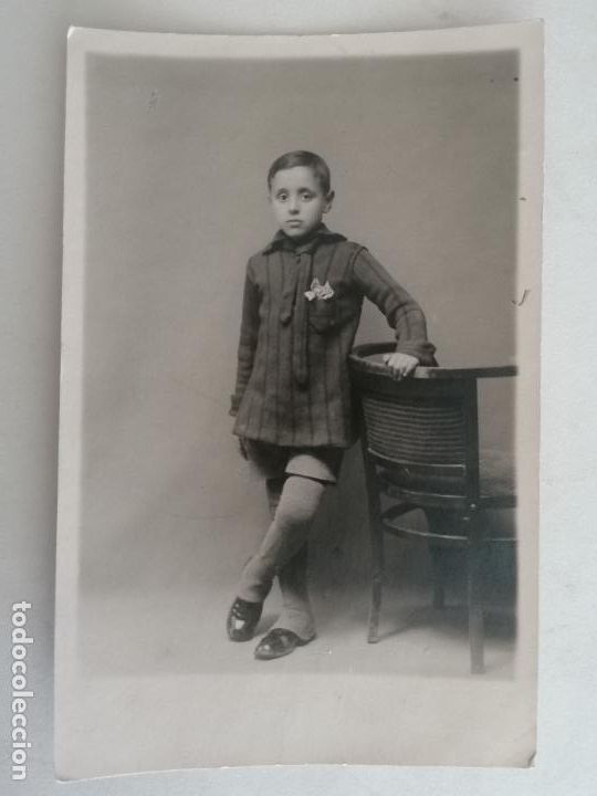 Fotografia antica: FOTOGRAFIA POSTAL, NI&Ntilde;O POSANDO, FOTOGRAFO EMILIANO-SALAMANCA