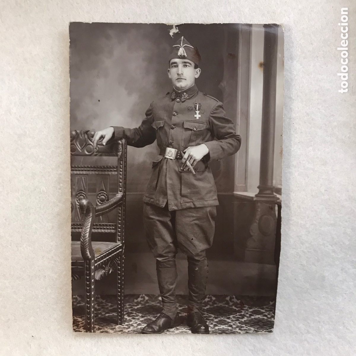 Alte Fotografie: ANTIGUA FOTOGRAF&Iacute;A POSTAL - SOLDADO REGIMIENTO INFANTER&Iacute;A
