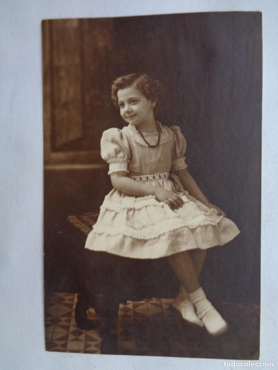 Fotografia antiga: PRECIOSA FOTO DE ESTUDIO DE NI&Ntilde;A , PRINCIPIOS DE SIGLO