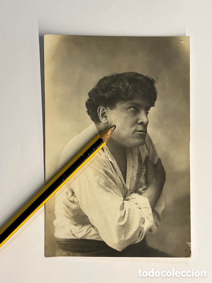 Alte Fotografie: ALBERT PAPIOL, Actor Catal&aacute;n&hellip;. Fotograf&iacute;a antigua (h.1930?) Med&iacute;das: 14 x 8 cm.