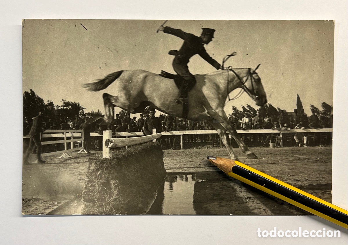 Alte Fotografie: LA VALENCIA QUE FUE. Fotograf&iacute;a en la H&iacute;pica.. Concurso de saltos. &Eacute;poca Alfonso XIII (a.1917)