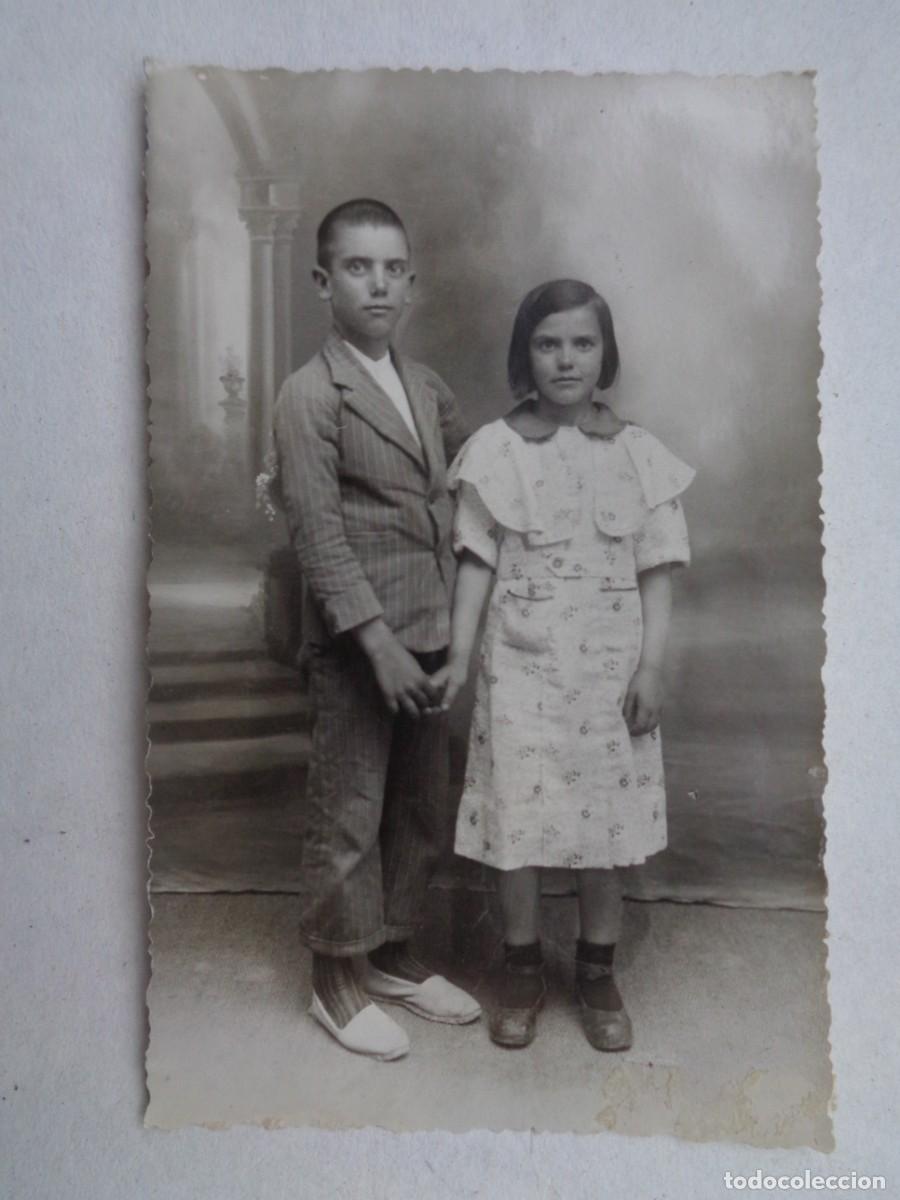 Fotograf&iacute;a antigua: PRECIOSA FOTO DE ESTUDIO DE NI&Ntilde;OS ( HERMANOS ) . A&Ntilde;OS 30