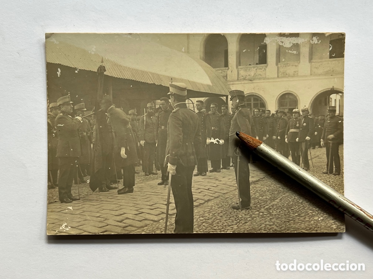 Fotograf&iacute;a antigua: MILITARES &Eacute;POCA ALFONSINA. Fotograf&iacute;a Jura de Bandera (h.1910?)
