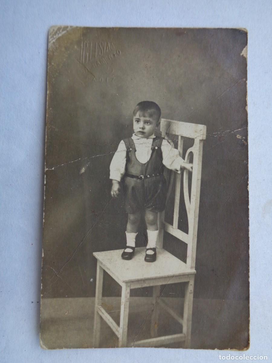 Fotografia antica: PRECIOSA FOTO DE ESTUDIO DE NI&Ntilde;O CON PANTALON CORTO , PRINCIPIOS DE SIGLO. DE IGLESIAS, CADIZ
