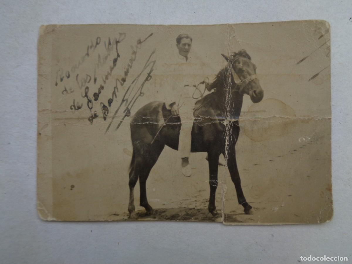Fotografia antiga: FOTO DE JOVEN A CABALLO, PRINCIPIOS DE SIGLO. &iexcl; MAL ESTADO !!!