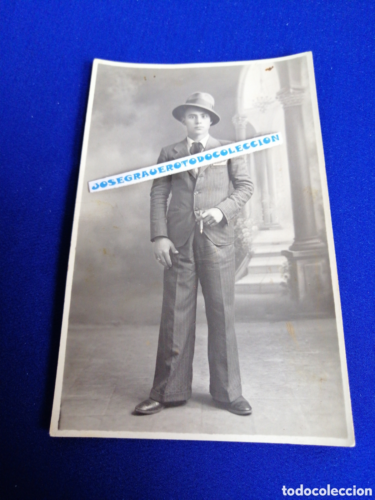 Alte Fotografie: MODELO POSANDO FOTOGRAF&Iacute;A POSTAL ANTIGUA