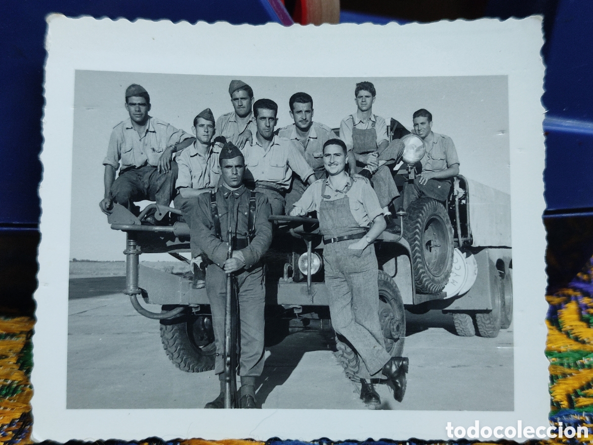 Antique Photography: Foto grupo militar aviaci&oacute;n Ej&eacute;rcito 1956