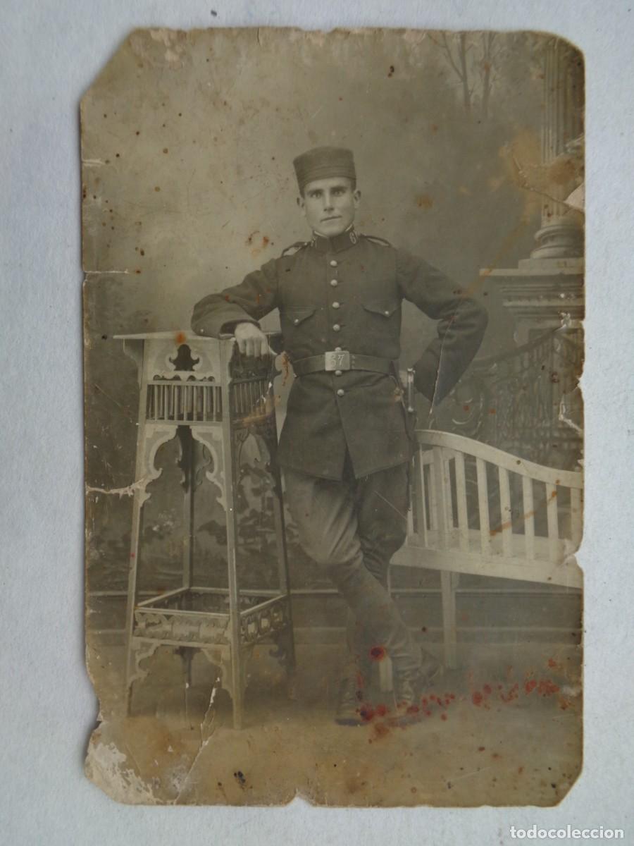 Antique Photography: FOTO DE ESTUDIO DE MILITAR DEL RGTO INFANTERIA GUIA N&ordm; 67. PRINCIPIOS DE SIGLO