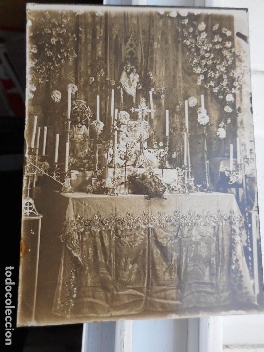 Antique Photography: ANTIGUA FOTOGRAFIA ALTAR IMAGEN VIRGEN CON NI&Ntilde;O SIN IDENTIFICAR PRINCIPIOS DEL XX