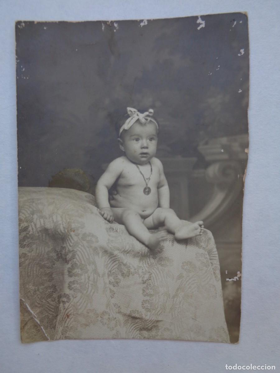 Antique Photography: PRECIOSA FOTO DE ESTUDIO DE BEBE TAL SE VE , PRINCIPIOS DE SIGLO.