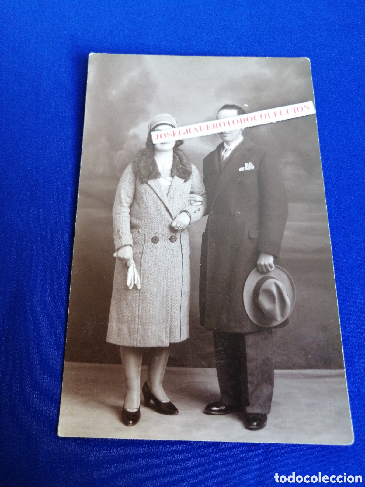 Alte Fotografie: MODELOS POSANDO FOTOGRAF&Iacute;A POSTAL ANTIGUA