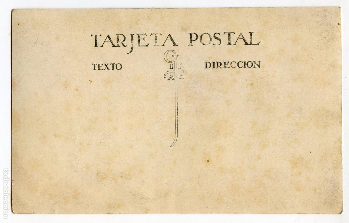 Alte Fotografie: Postal fotogr&aacute;fica con retrato de ni&ntilde;o con marca del fabricante de papel rara