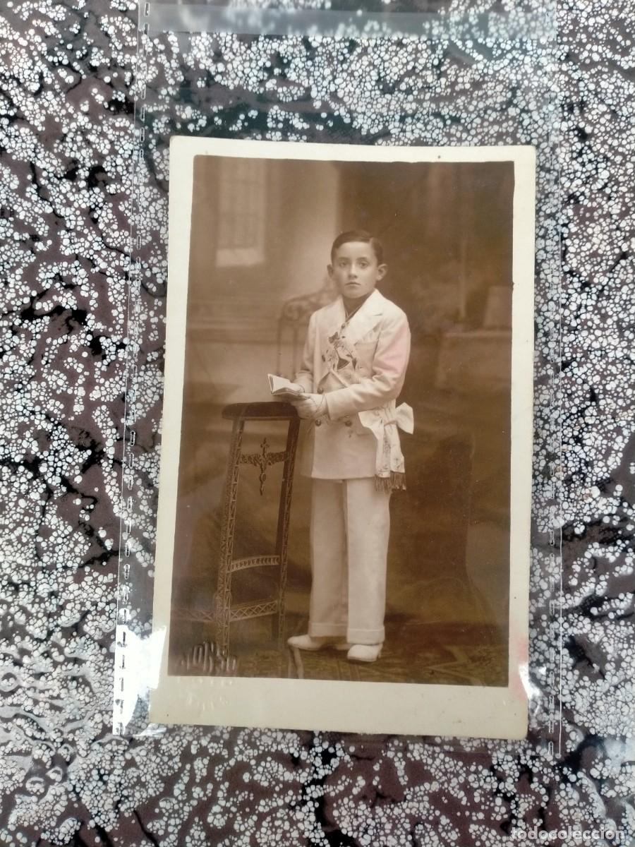 Fotografia antica: ANTIGUA FOTOGRAF&Iacute;A POSTAL NI&Ntilde;O COMUNI&Oacute;N
