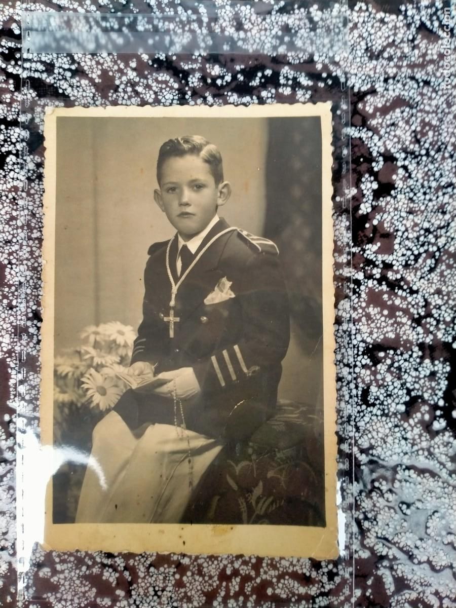 Alte Fotografie: ANTIGUA FOTOGRAF&Iacute;A POSTAL NI&Ntilde;O COMUNI&Oacute;N FOTO