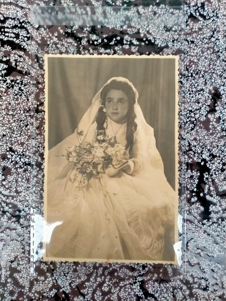 Alte Fotografie: ANTIGUA FOTOGRAF&Iacute;A POSTAL NI&Ntilde;O COMUNI&Oacute;N FOTO