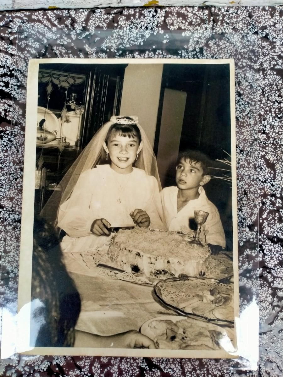 Alte Fotografie: ANTIGUA FOTOGRAF&Iacute;A POSTAL NI&Ntilde;O COMUNI&Oacute;N FOTO 1963
