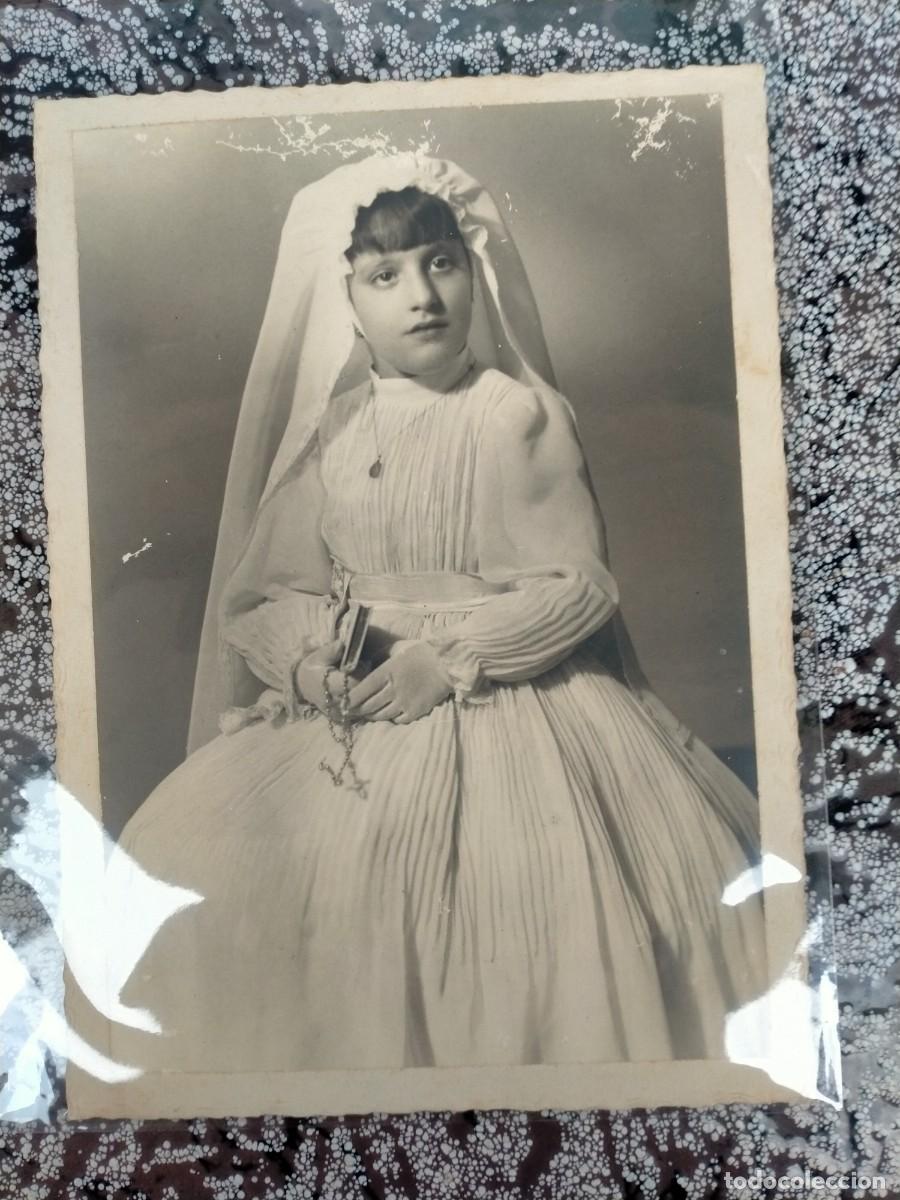 Alte Fotografie: ANTIGUA FOTOGRAF&Iacute;A POSTAL NI&Ntilde;O COMUNI&Oacute;N FOTO