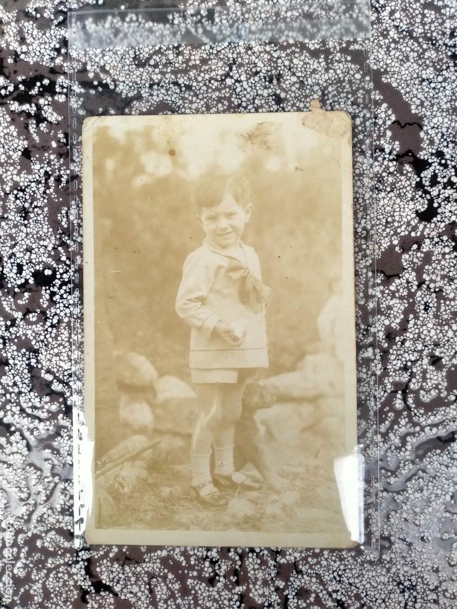 Alte Fotografie: ANTIGUA FOTOGRAF&Iacute;A POSTAL NI&Ntilde;O FOTO