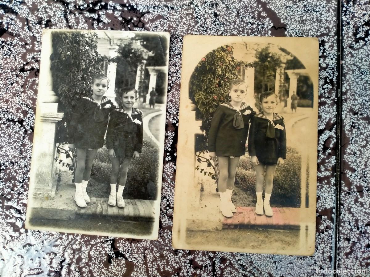 Alte Fotografie: ANTIGUA FOTOGRAF&Iacute;A POSTAL NI&Ntilde;O FOTO