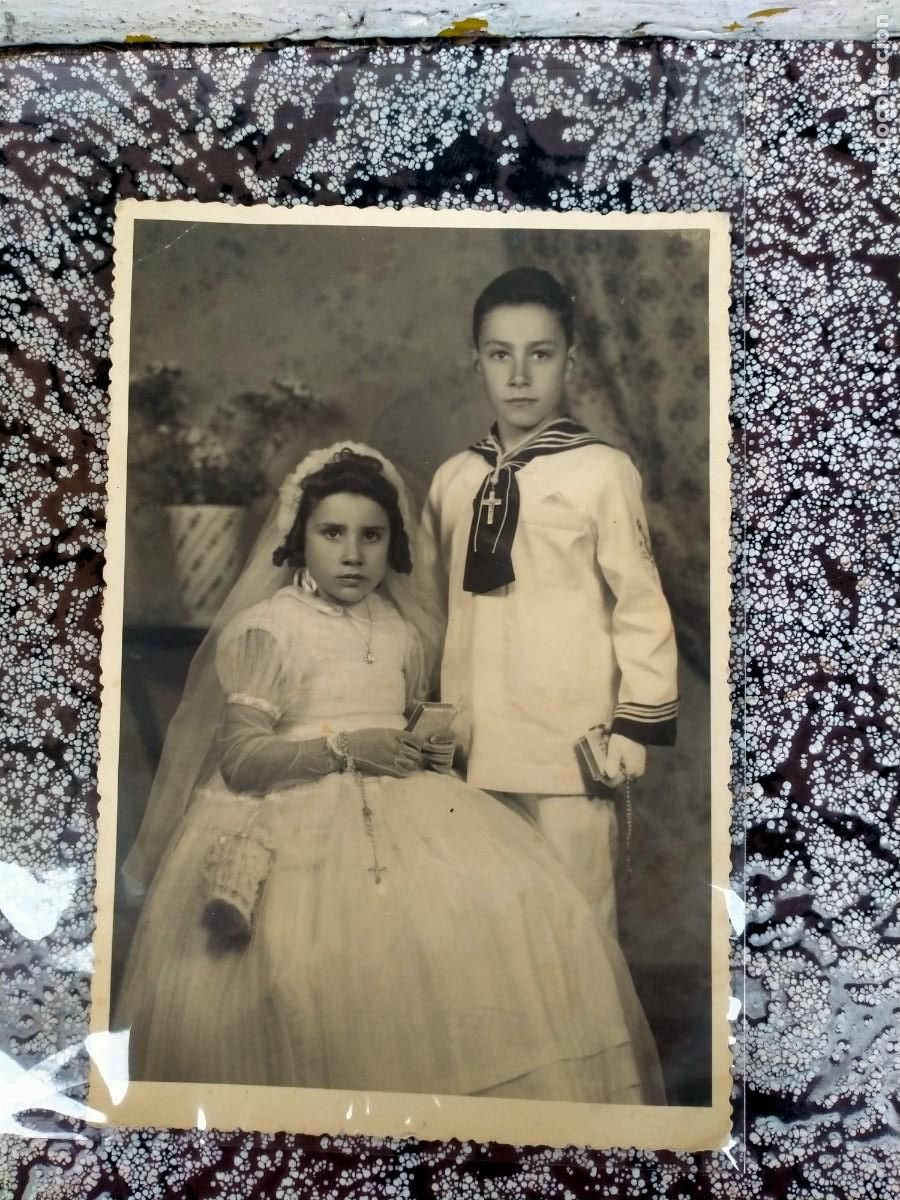 Fotografia antica: ANTIGUA FOTOGRAF&Iacute;A POSTAL NI&Ntilde;O COMUNI&Oacute;N FOTO