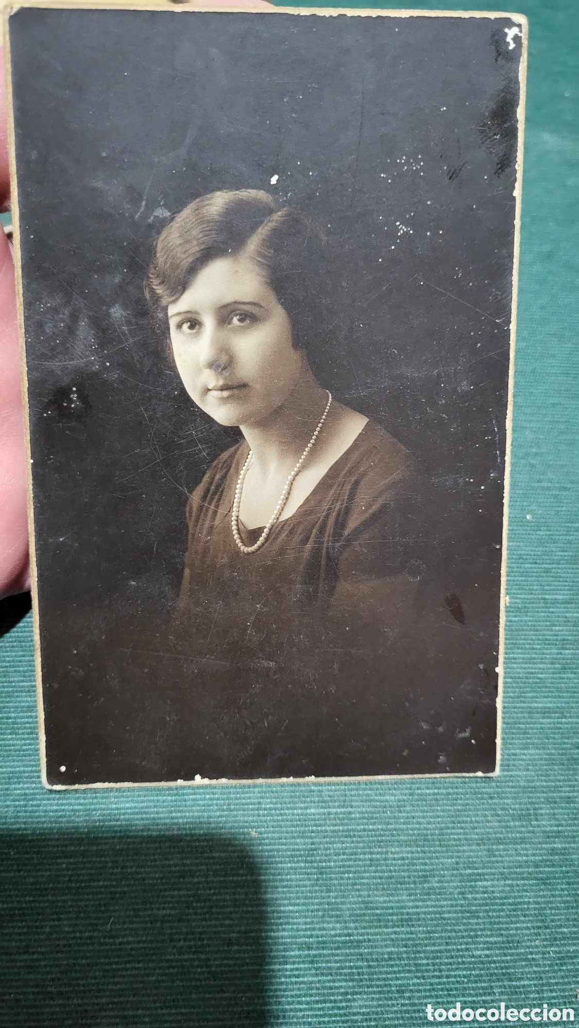 Fotografia antiga: Fotograf&iacute;a antigua usada retrato de una Mujer