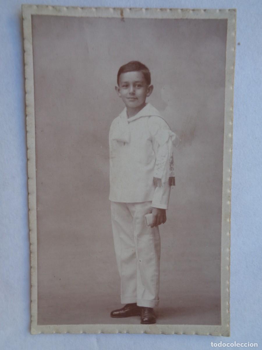 Fotografia antiga: PRECIOSA FOTO DE ESTUDIO DE NI&Ntilde;O DE PRIMERA COMUNION, 1926. DE PHOTO HALL , MALAGA