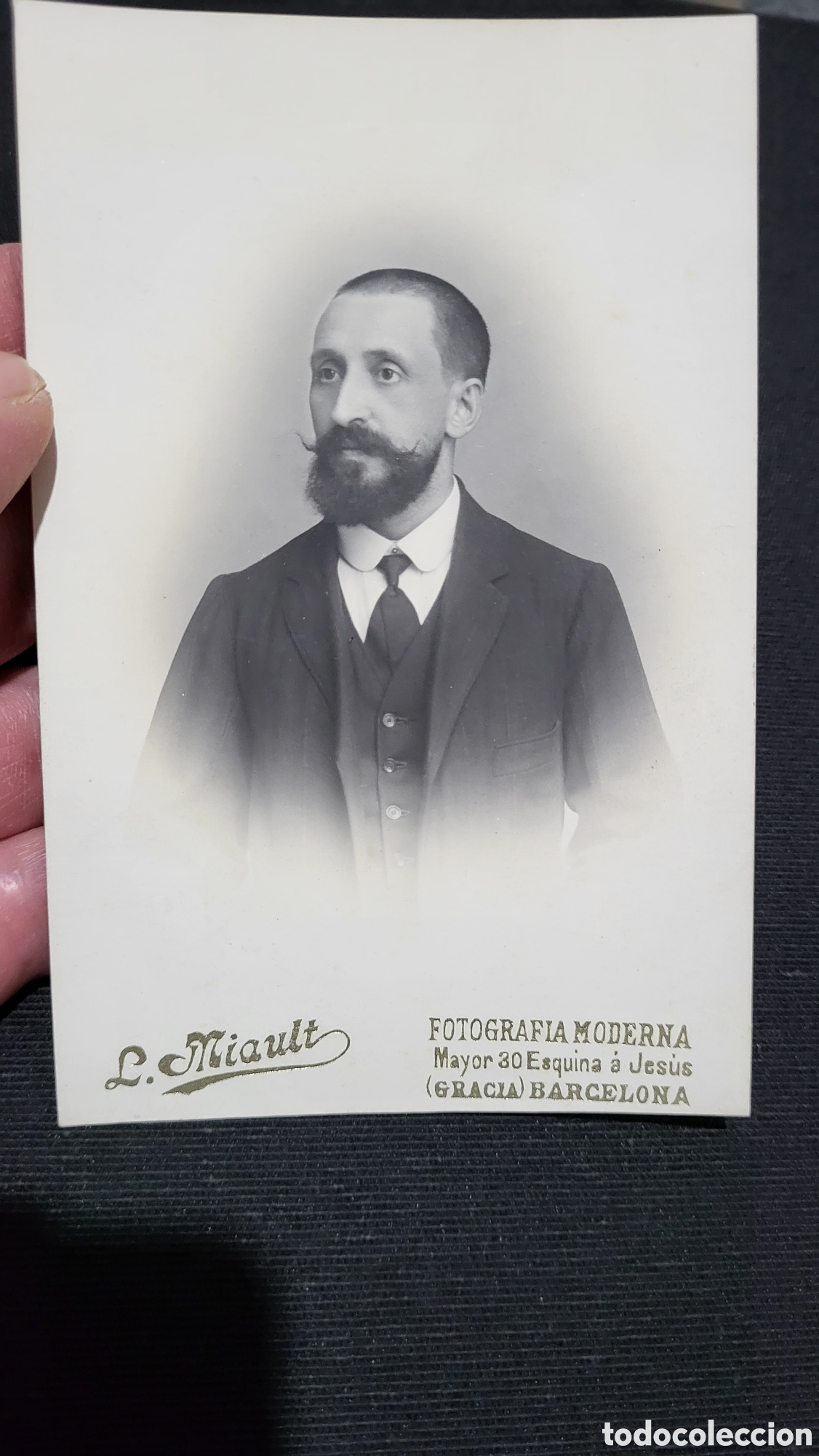 Fotografia antiga: Fotograf&iacute;a antigua usada retrato de un Se&ntilde;or