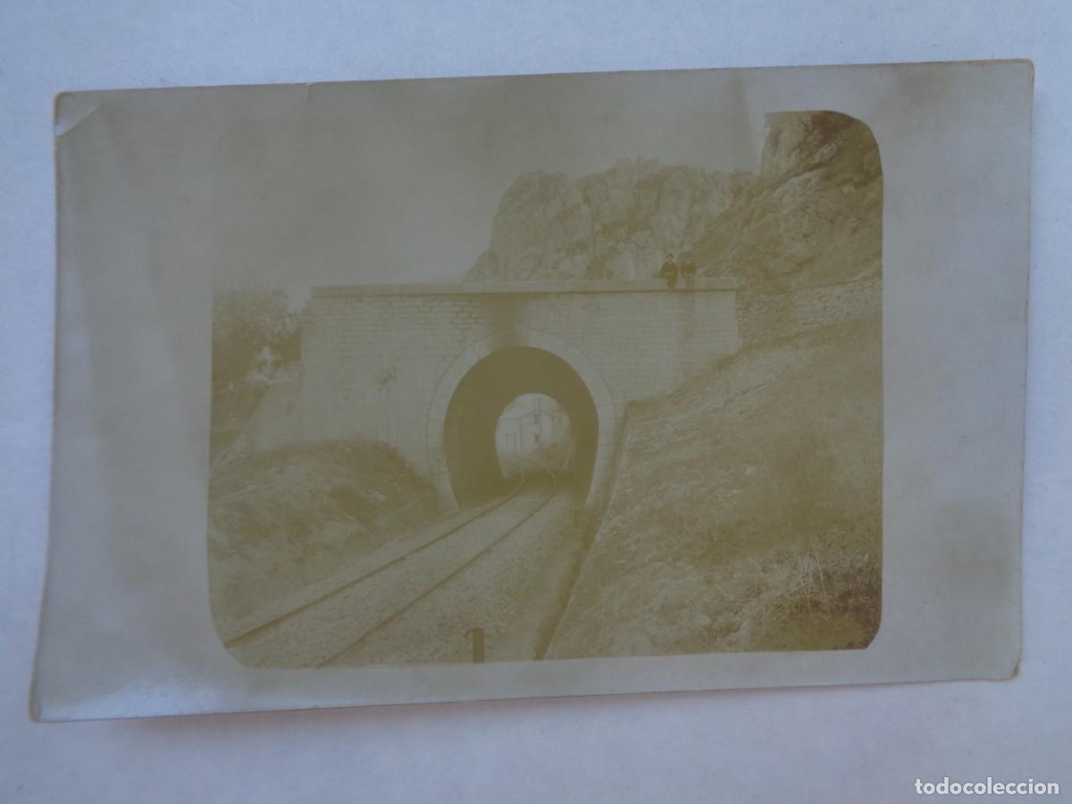 Fotografia antiga: FOTO DE UN TUNEL FERROVIARIO Y VIAS DE TREN . FINES DEL XIX O PRINCIPIOS DEL SIGLO XX