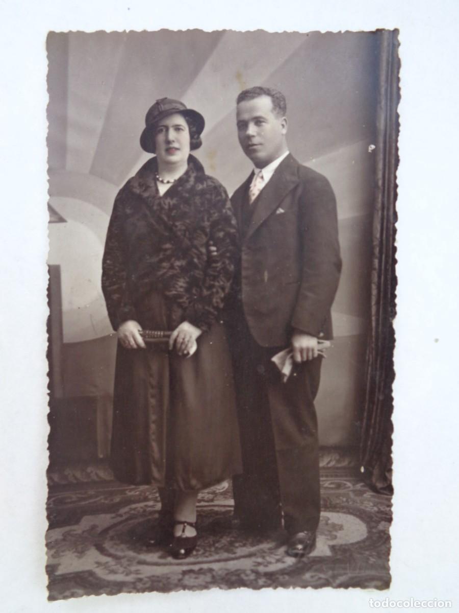 Antique Photography: PRECIOSA FOTO DE ESTUDIO DE PAREJA , 1927. DE ARENAS, MALAGA