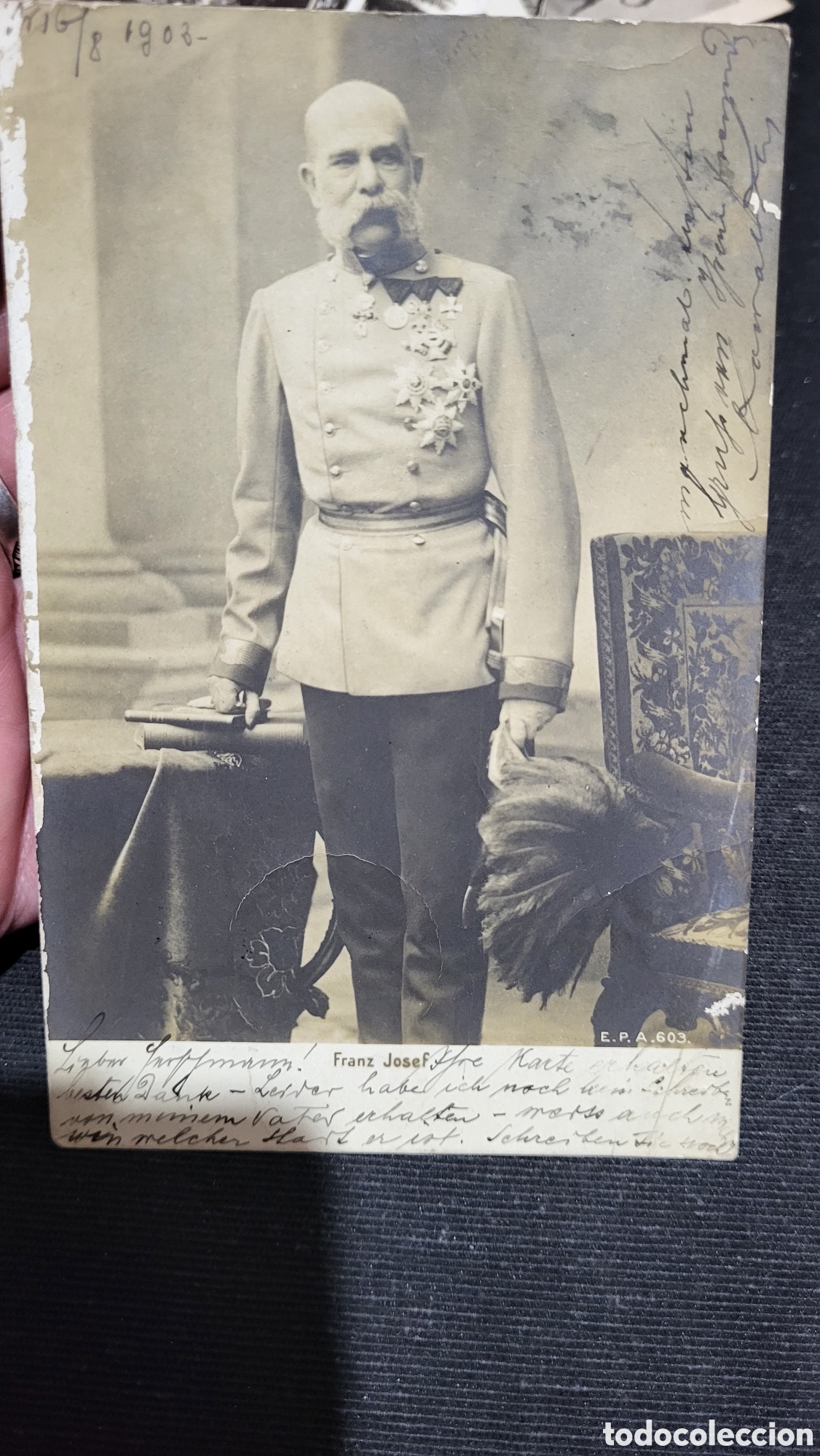 Alte Fotografie: Fotograf&iacute;a antigua usada Franz Josep 1903