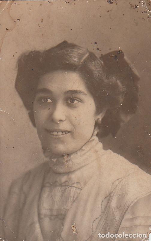 Alte Fotografie: Mujer. Guapa joven sonriendo. A&ntilde;o 1911. &ntilde;c