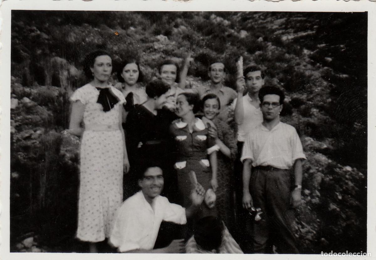 Alte Fotografie: Chicos y chicas. Excursi&oacute;n con amigos. A&ntilde;os 30 &ntilde;c
