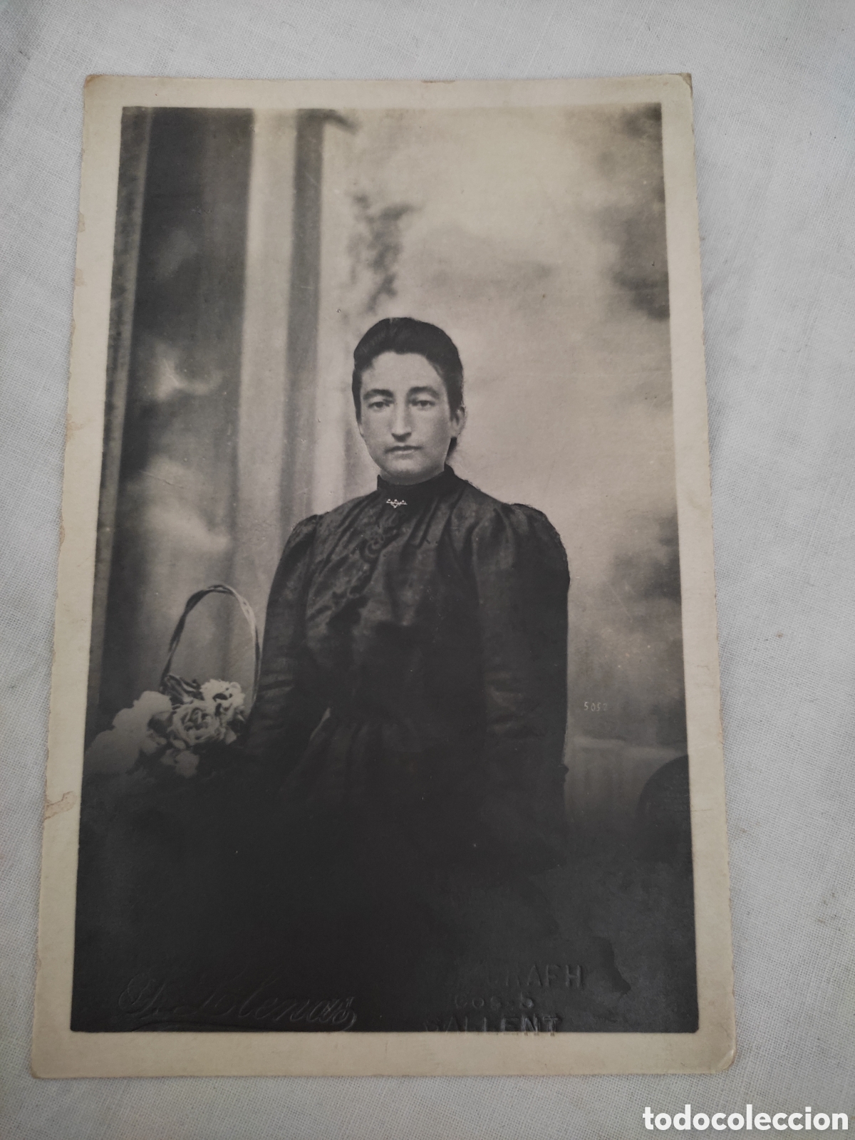 Alte Fotografie: Fotograf&iacute;a foto se&ntilde;ora enlutada luto foto llenas sallent