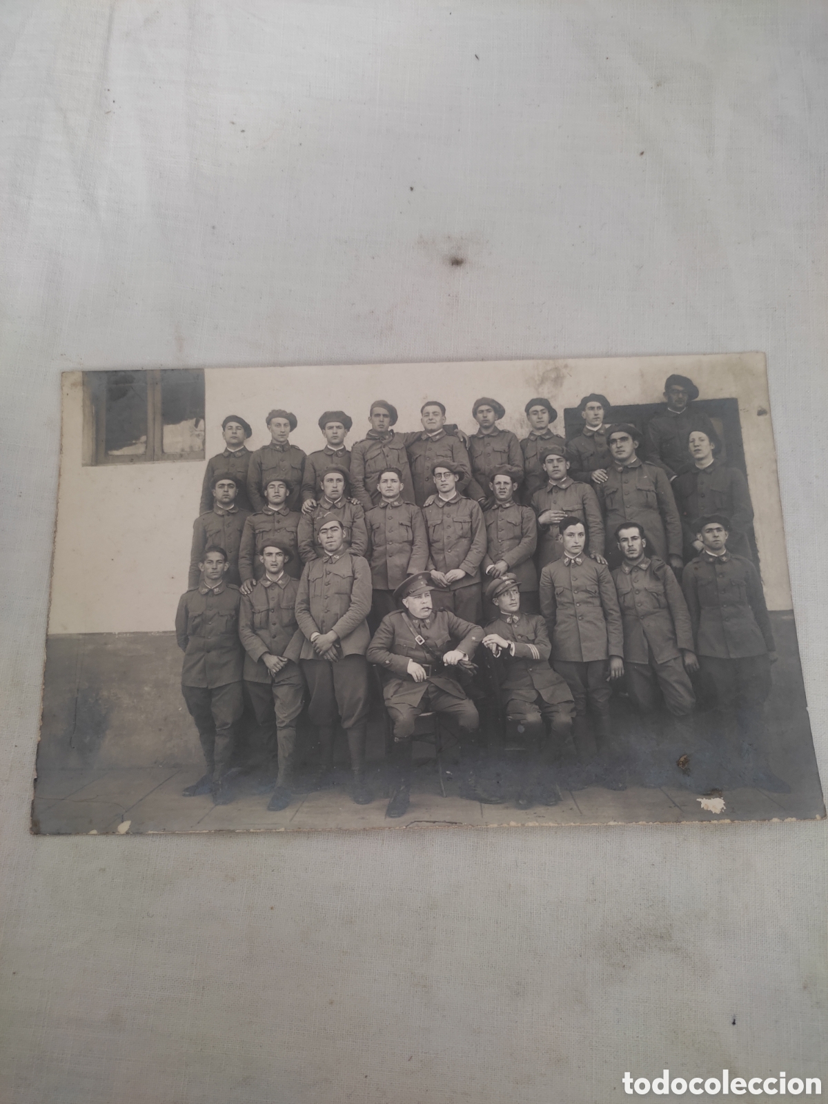 Alte Fotografie: Fotograf&iacute;a de militares grupo militar