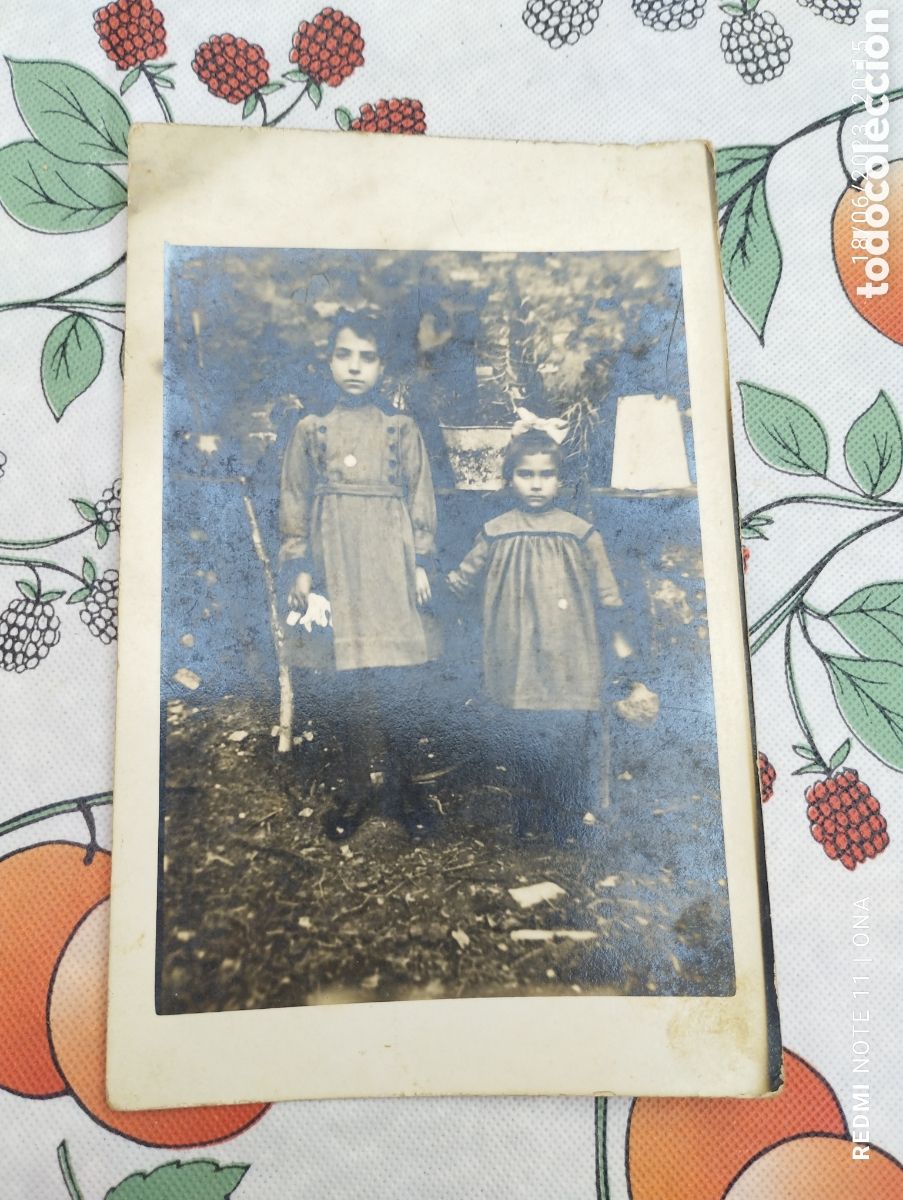 Alte Fotografie: Fotograf&iacute;a antigua de dos ni&ntilde;as