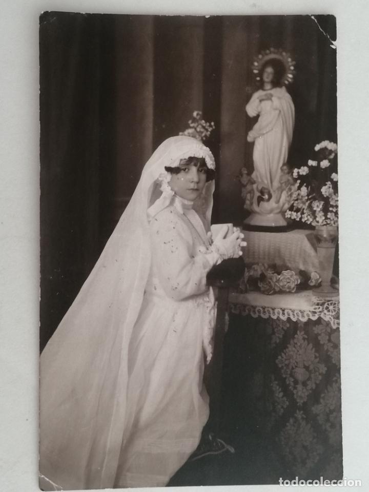 Antique Photography: FOTOGRAFIA POSTAL NI&Ntilde;A VESTIDA DE COMUNION