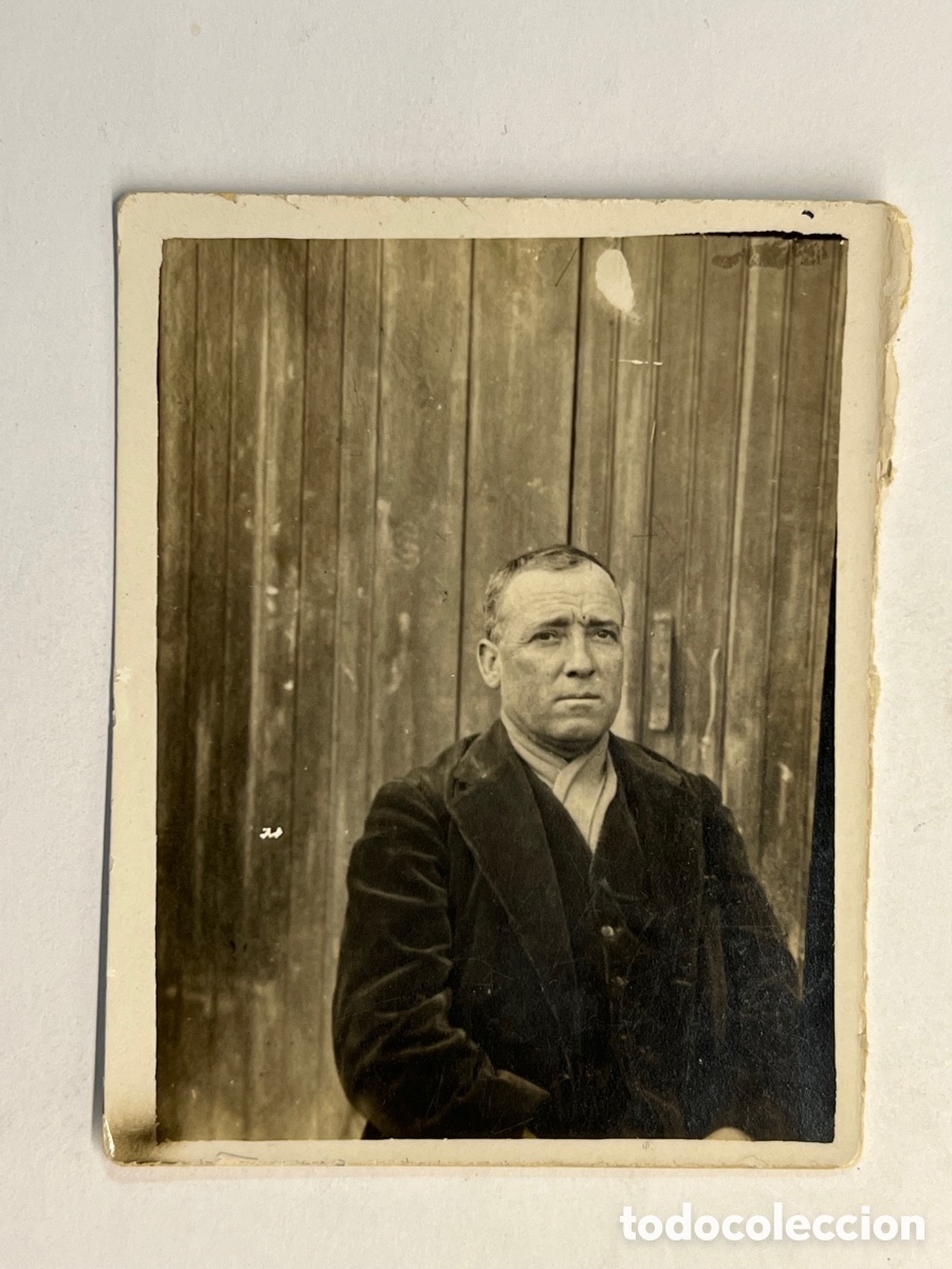 Alte Fotografie: SE&Ntilde;OR EN LA PUERTA DE SU CASA.. Minuteros, fot&oacute;grafos de calle.. (h.1930?) la Espa&ntilde;a Rural