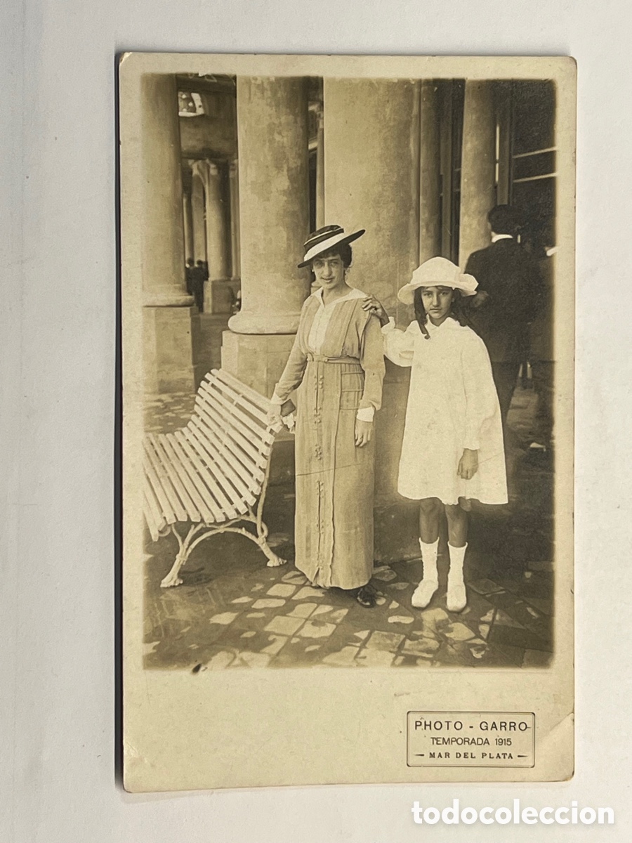 Alte Fotografie: MAR DEL PLATA (Argentina) PHOTO GARRO. Temporada 1915, Fotograf&iacute;a Madre e hija&hellip;