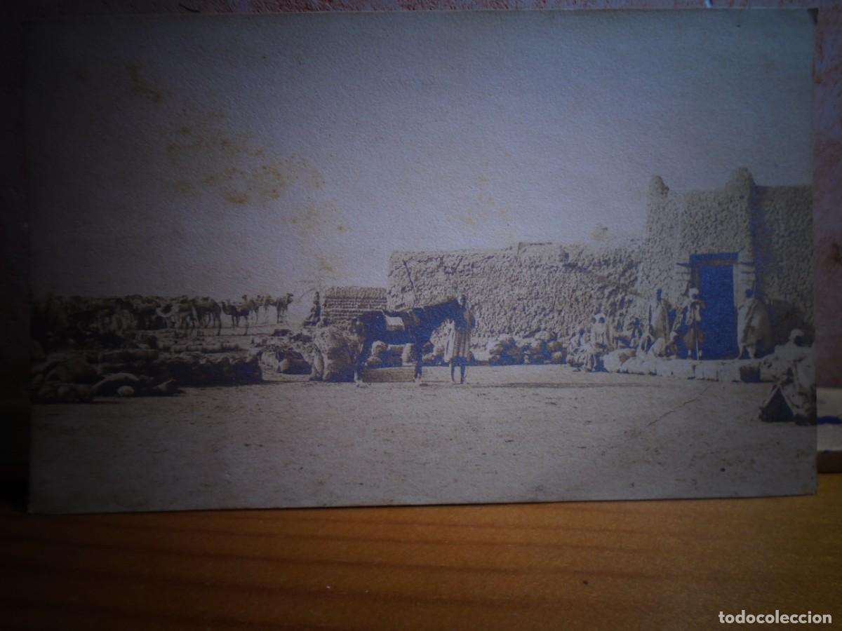 Alte Fotografie: FOTO-POSTAL ESCRITA 23/12/1907.CARAVANA CON CAMELLOS,AFRICA SUBSAHARIANA.