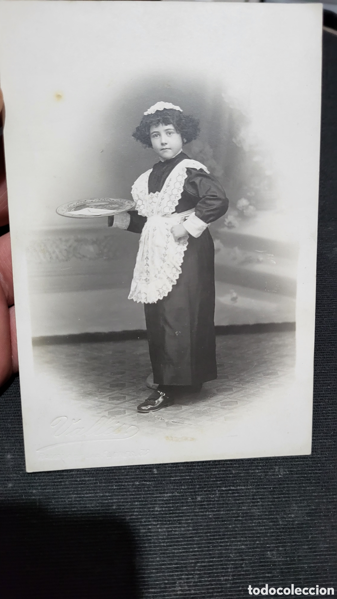 Antique Photography: Fotograf&iacute;a antigua alb&uacute;mina retrato de una Ni&ntilde;a
