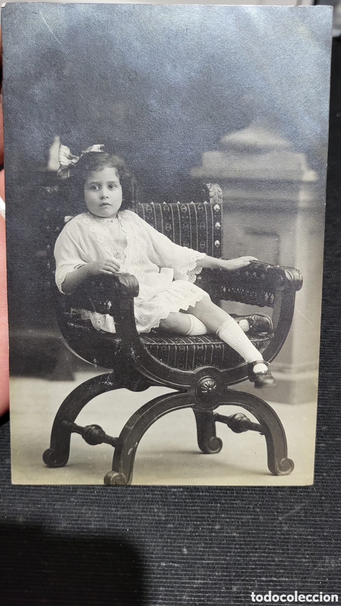 Antique Photography: Fotograf&iacute;a antigua alb&uacute;mina retrato de una Ni&ntilde;a