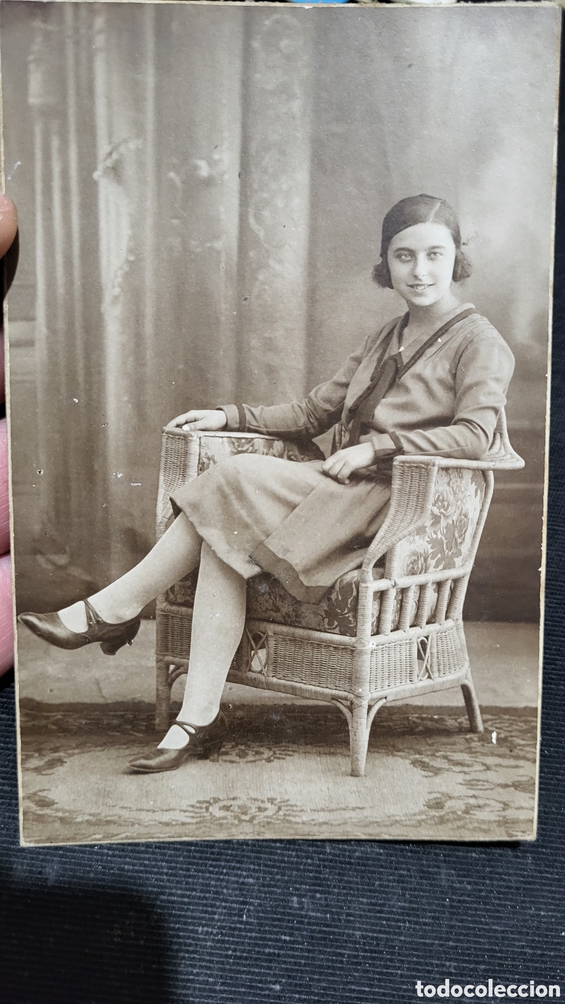 Alte Fotografie: Fotograf&iacute;a antigua alb&uacute;mina retrato de una Se&ntilde;ora