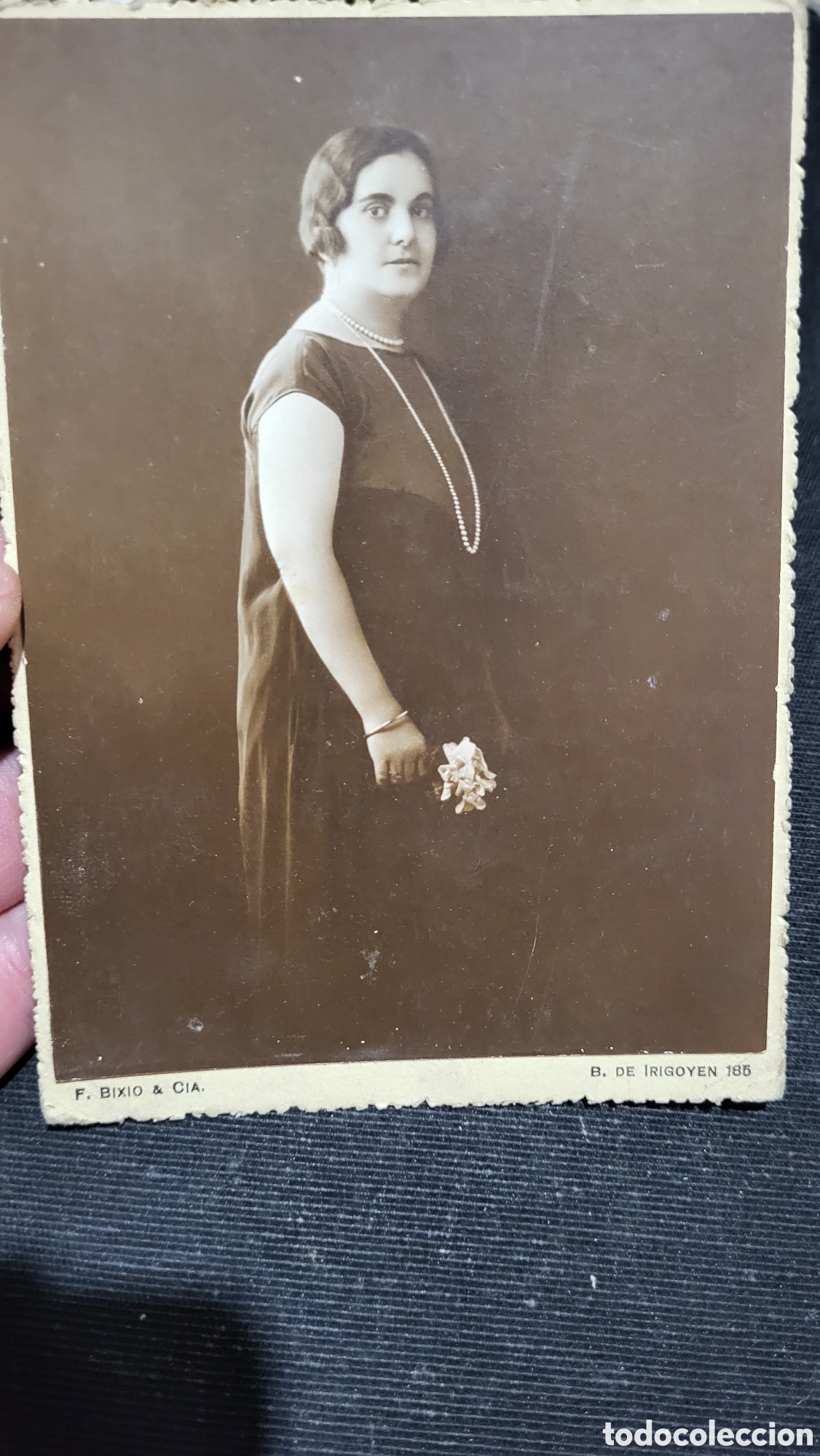 Alte Fotografie: Fotograf&iacute;a antigua alb&uacute;mina retrato de una Se&ntilde;ora