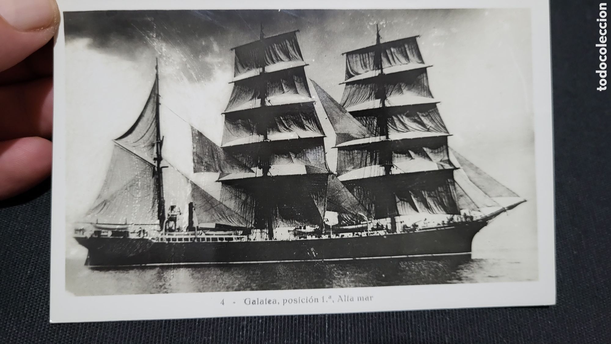 Alte Fotografie: Fotograf&iacute;a antigua barco Galetea
