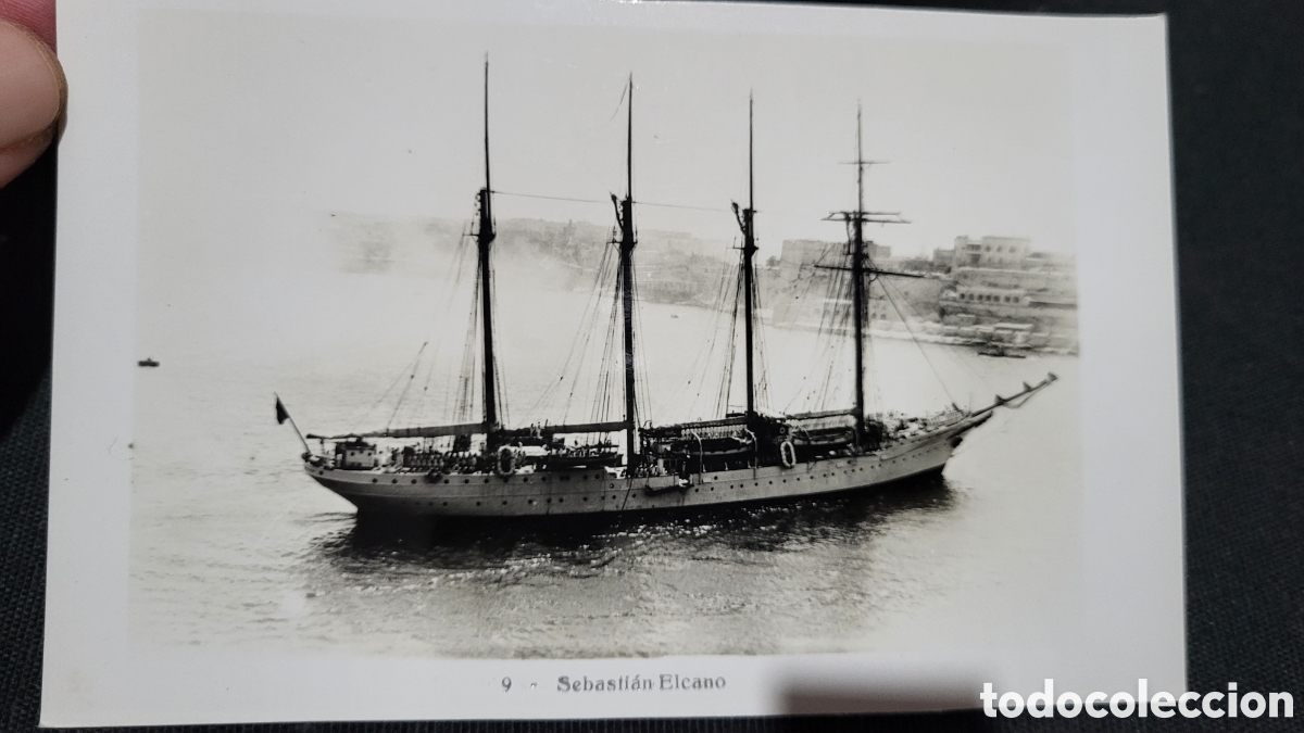Alte Fotografie: Fotograf&iacute;a antigua barco Sebasti&aacute;n Elcano