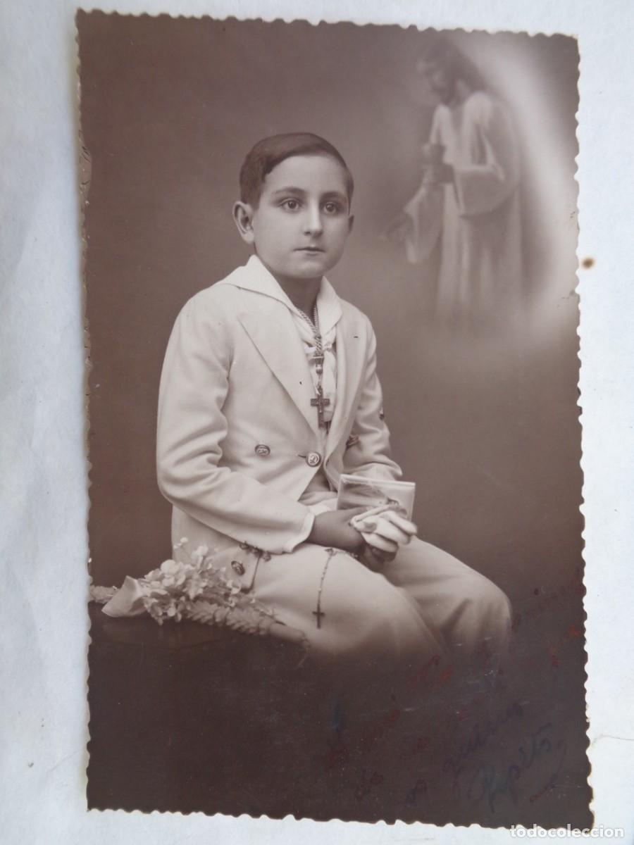 Photographie ancienne: PRECIOSA FOTO DE ESTUDIO DE NI&Ntilde;O DE PRIMERA COMUNION