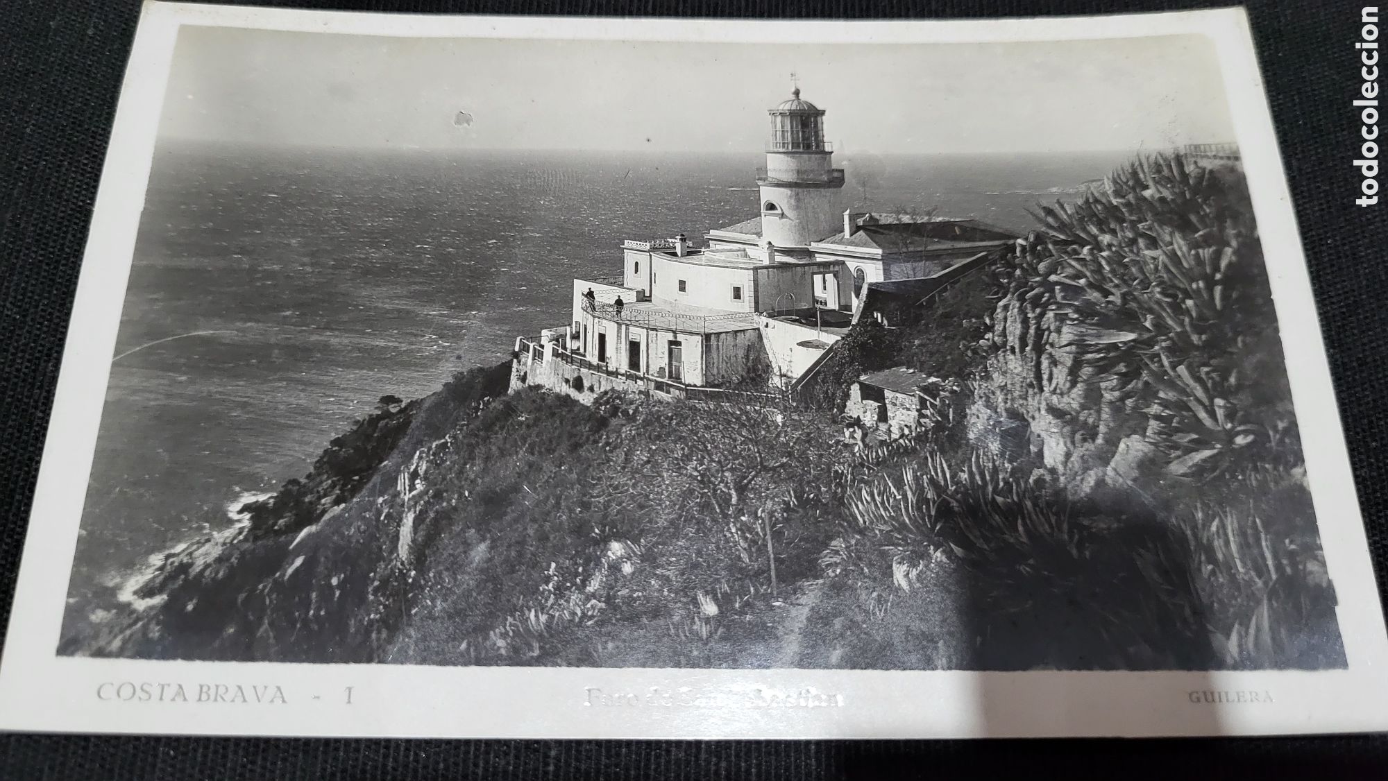 Photographie ancienne: Fotograf&iacute;a antigua Costa Brava Ermita del faro de San Sebasti&aacute;n