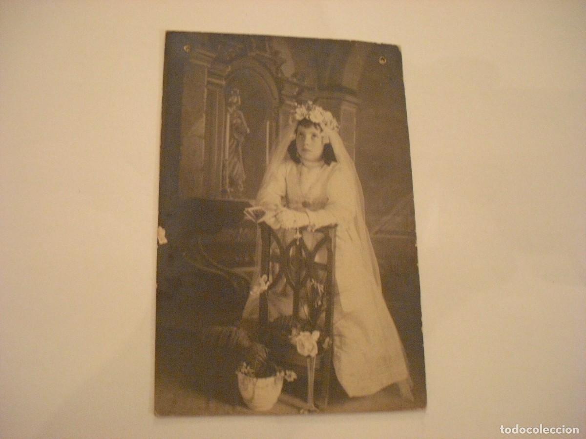 Alte Fotografie: ANTIGUA FOTO DE COMUNION. FOTOGRAFO A. CASTELLO DE VILAFRANCA DEL PENEDES.